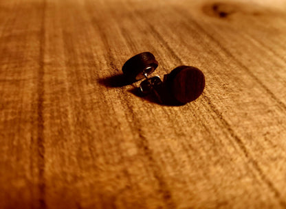 10mm Indian Rosewood Stud Earrings - Milky Way Wood Company
