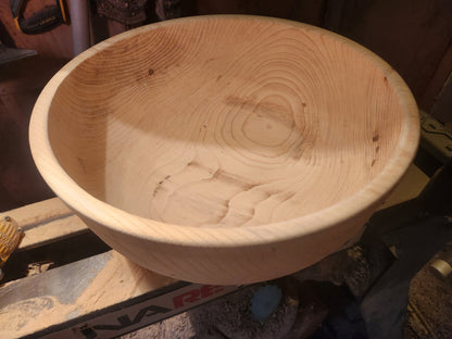 Large White Ash Salad Bowl - Milky Way Wood Company